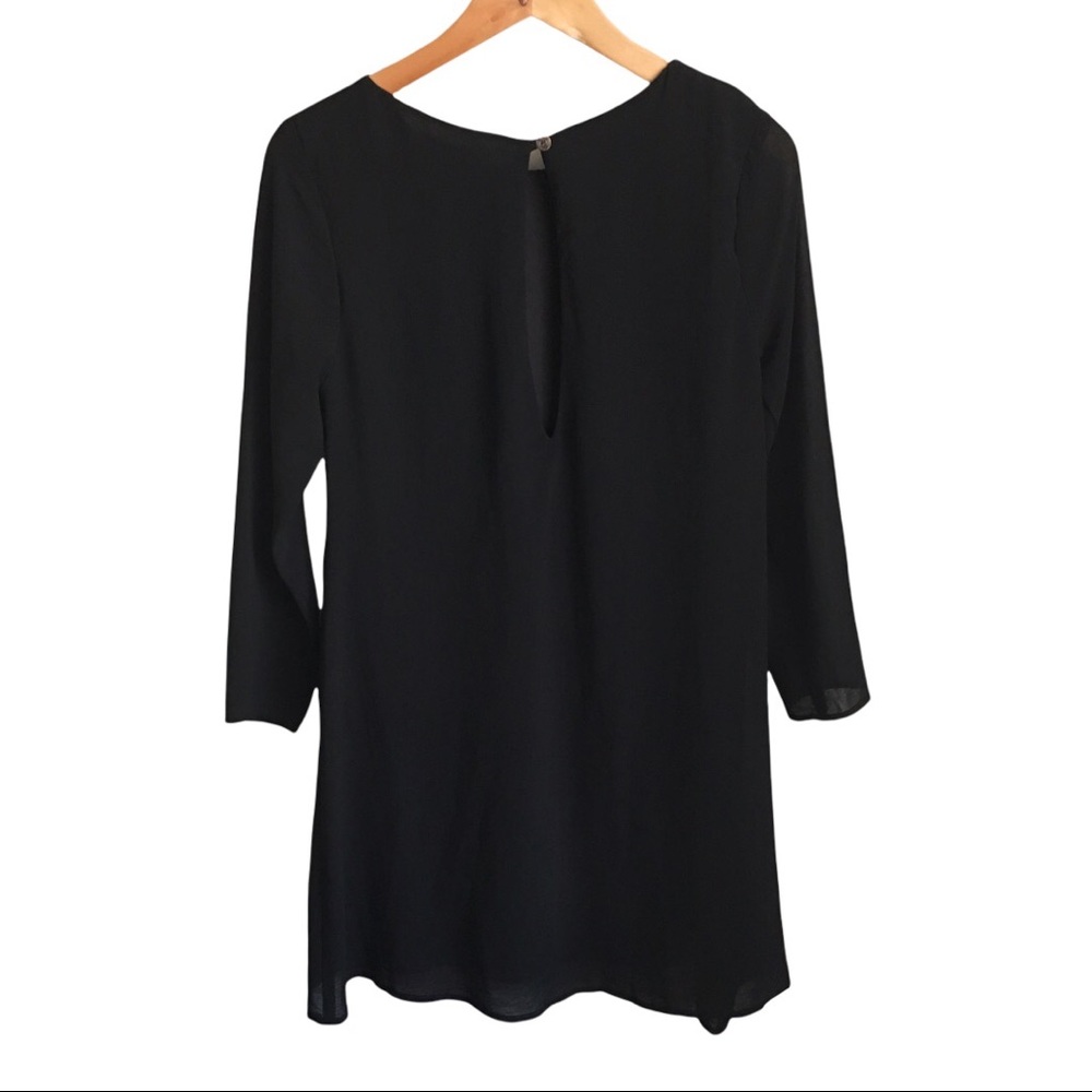SHOW ME YOUR MUMU BLACK CHIFFON MINI TUNIC DRESS size S - Picture 3 of 6